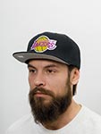Бейсболка MITCHELL NESS арт. HHSS5762-LALYYPPPBLCK Los Angeles Lakers NBA (черный)